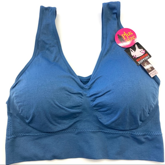 Set Of Two Plus Size Seamless Sports Bra One Size - Picture 2 of 3